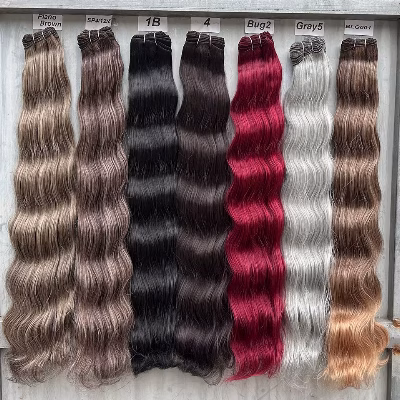 Magicae 30Inch 200g/Pc Chocolate Ombre Brown Orange Blond P27/613 Bio Body Wave Grey High Temperature Synthetic Hair Extension